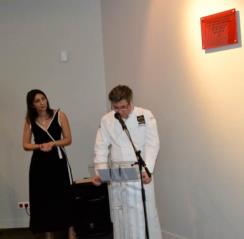 Valérie Ficara-Brossard et Michel Roth lors de la journée d'inauguration du restaurant...