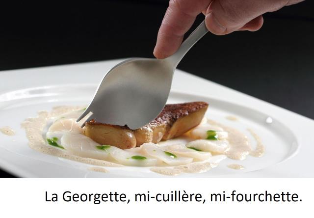 La Georgette, mi-cuillère, mi-fourchette.