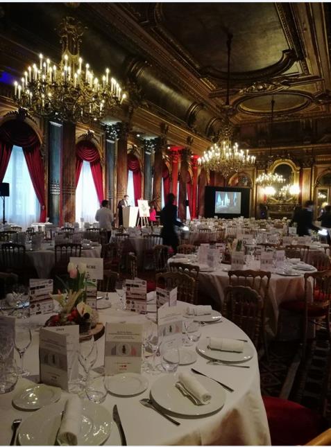 Le salon Impérial de l'hôtel the Westin pour le dîner de gala de l'ARCFA