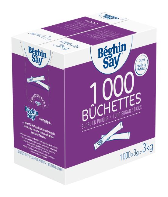 Caisse būchettes 1 000 rations de 3 g Béghin Say.