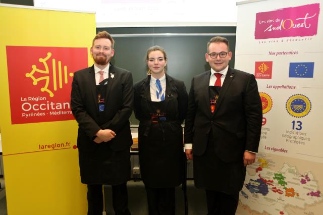 Les trois lauréats de ce 32e Trophée : Clément Rogé, Fiona Forneris et Vincent Carail.