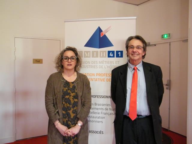 Sabine Ferrand et Gilles Martinet, l'ancien président