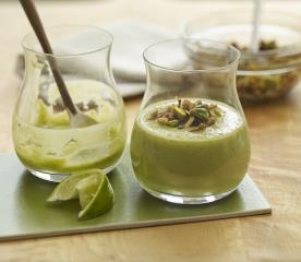 Soupe de 4 heures aux champignons et à l'avocat.