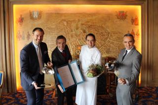 André Terrail, Franck Ferrand, Philippe Labbé et Stéphane Trapier