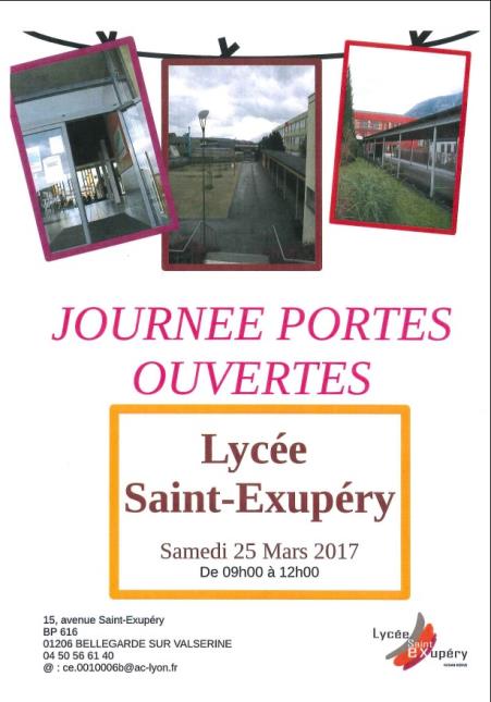 Journée portes ouvertes au lycée St-Exupery de Bellegarde-sur-Valserine