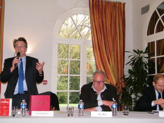 Gilles Martinet (à gauche) président de l'Umih 41, Laurent Duc