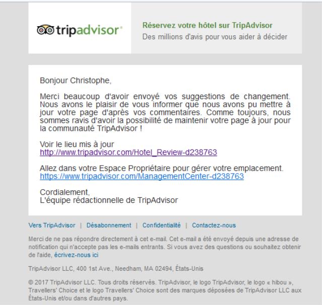 Confirmation de la suppression des avis