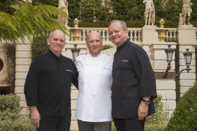 Christophe Cussac, Heinz Beck et Joël Robuchon.