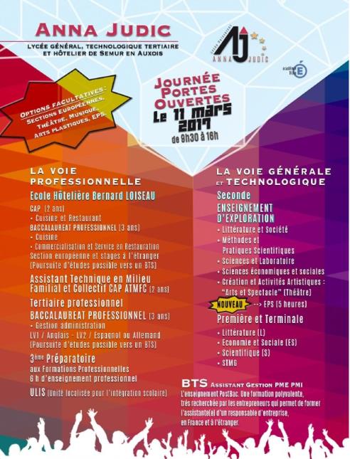 Journée portes ouvertes au lycée Anna Judic de Sémur-en-Auxois