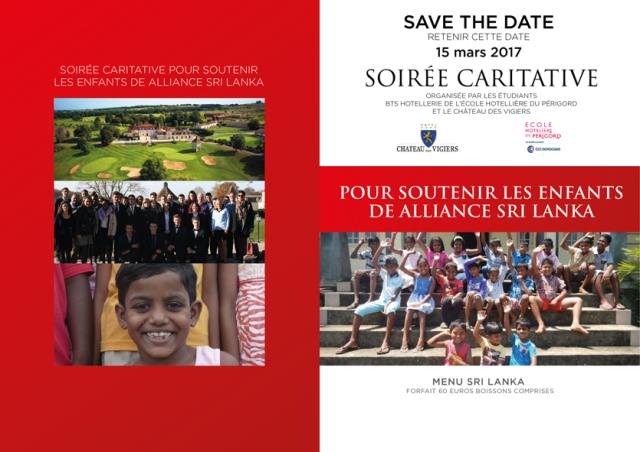 Soirée caritative 'Alliance Sri lanka' par l'Ecole hôtelière du Périgord