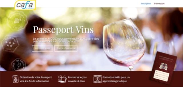 Avec CAFA Formations,  Le premier M.O.O.C. Passeport Vins