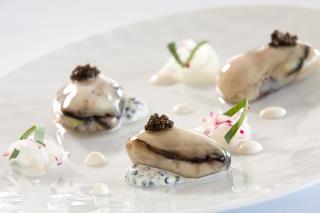 Huîtres Gillardeau encapsulées, recette signée Christophe Grosjean, 1 étoile Michelin 2017