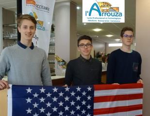 Tom,Yann et Guillaume du lycée de l'Arrouza éffectuer leur stage à Atlanta