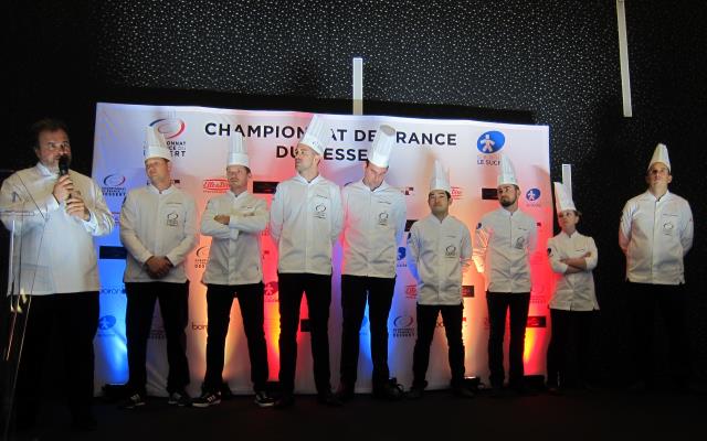 Pierre hermé et les 8 finalistes Championnat de France du Dessert « Professionnels » 2019