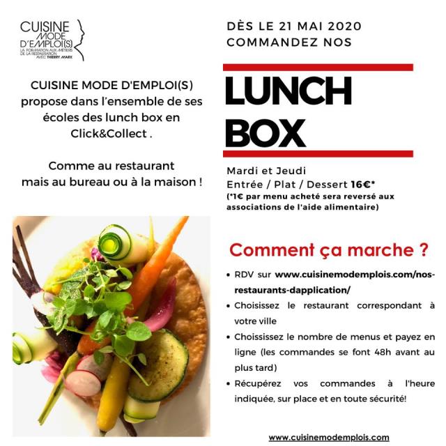 Lunch box en vente à emporter.