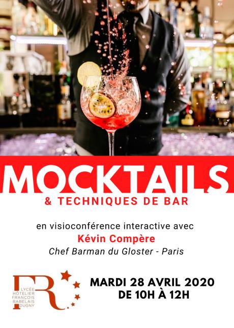 Affiche : Mocktail & techniques de Bar en visioconférence