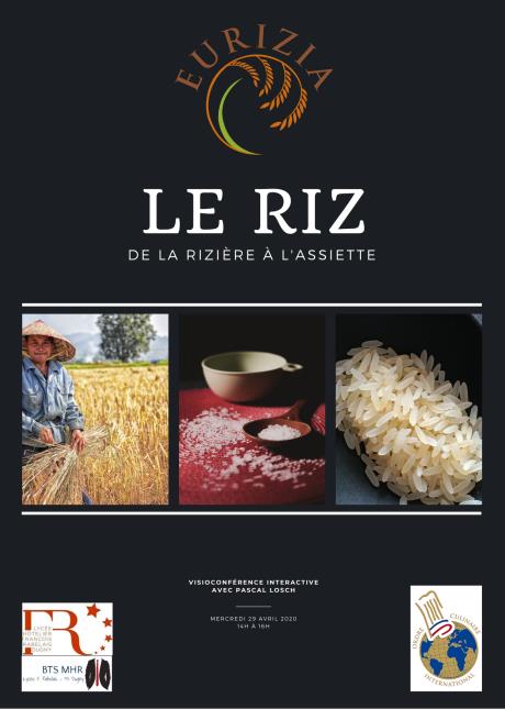 Affiche : Le riz de la rizière à l'assiette en visioconférence