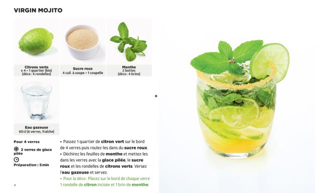 Virgin mojito : Extrait de Simplissime les cocktails sans alcool les + faciles du monde de JF Mallet chez Hachette Cuisine.