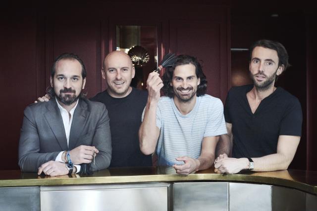 Les chefs de file de l'Experimental Group : (de gauche à droite) Pierre-Charles Cros, Xavier Padovani, Romée de Goriainoff et Olivier Bon.