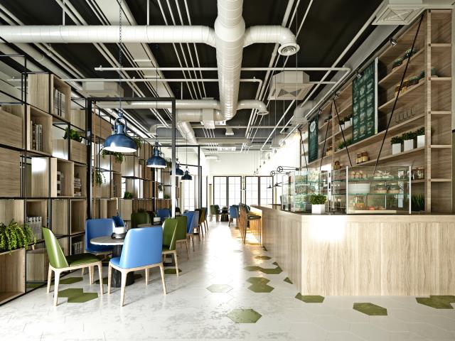 Ventilation dans un café/restaurant.