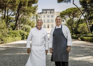 Les chefs Eric Frechon et Arnaud Poëtte au Cap-Eden-Roc.