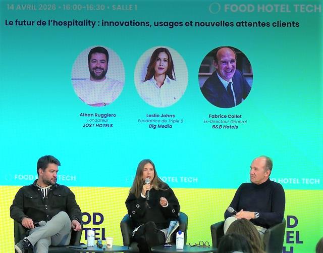 "Le futur de l’hospitality : innovations, usages et nouvelles attentes clients" : de gauche à...