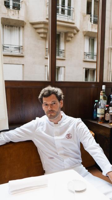 Camille Saint-M'leux, au restaurant Geoelia, à Paris. 