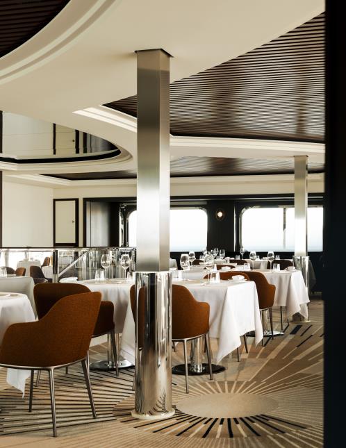 La Terrasse, l'un des cinq restaurants de l'Orient Express Corinthian