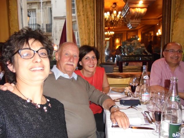 Sonia Calisto professeur d'hébergement au lycée René Auffray, Pierre Marquis, Marie-Maude Berbey-Lemond et Didier Ambeau dans le salon benjamin franklin du procope