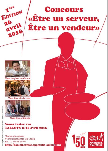 Nouveau concours 'être serveur, être vendeur'