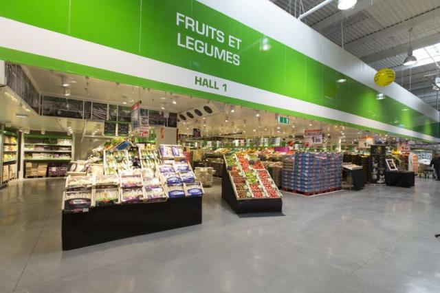 La halle fruits et légumes.