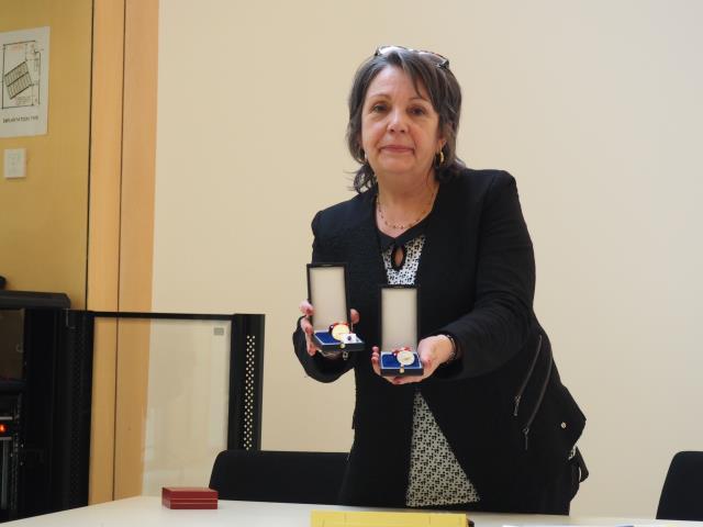Pascale Lancelot a reçu la médaille du travail et de l'Umih à l'occasion de cette assemblée générale.