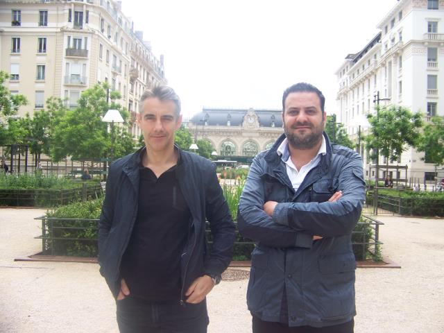 Marwan Najde, le président de l'association (à droite), et le consultant Vincent Covolo, chargé de son animation.