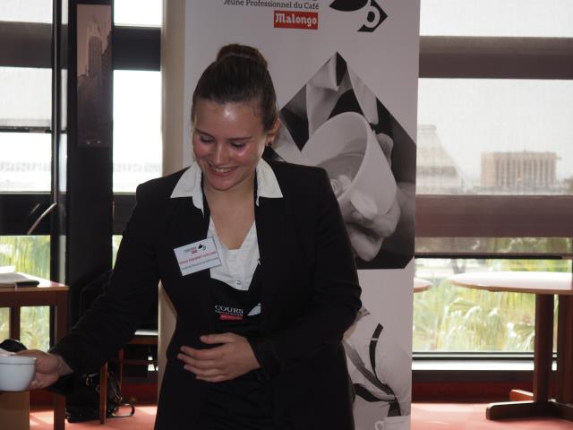 Orlane Piquenet-Levillan a remporté ce matin le prix Cup Tasting du Concours Malongo 2016.