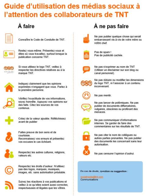 Autre exemple de charte 'ludique' pour engager vos collaborateurs