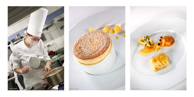Sabine Pendariès-Issaurat, son plat et son dessert.