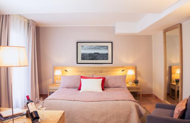 Chaque chambre porte le nom d'un cépage ou d'une cuvée