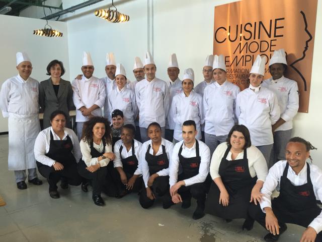 L'équipe du CME de Besançon et les 20 stagiaires (cuisine et service en salle)