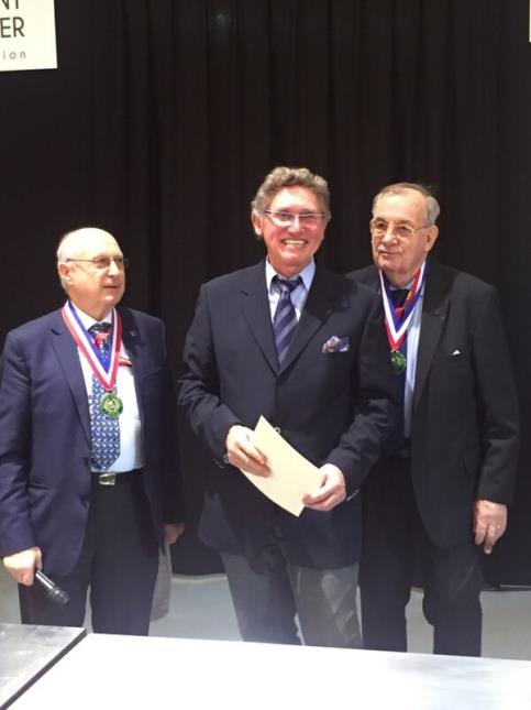 De gauche à droite : Lucien Veillet, président de l'Académie nationale de cuisine, Michel Maincent-Morel, Jacques Charrette, président adjoint et membre fondateur de l'Académie nationale de cuisine.