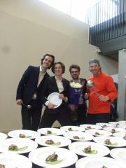 Léo Videgrain, Charles Verbial, Ugo Vincentini ont fait le service avec Steven Ramon pour mener...