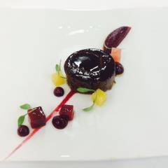 Recette de Philippe Labbé : Canard sauvage  façon « royale », purée  et étuvée de betterave  à...