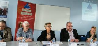 De gauche à droite : Dominique Thomas, Philippe Perrichon, Véronique Gaulon, Laurent Duc, Katia...