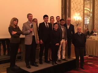 De g. à d. : xx, Bertrand Milinaire, Gaëlle Kerrec, Ivan Cordoba, Thu Thao N'Guyen, Justine Bisiau,...