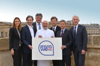 De g à d : Alexandra van Weddingen, Directeur Communication Groupe Galeries Lafayette ; Laurent...