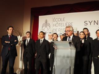 Matthias Feckl, à gauche sur la photo, à répondu à l'invitation de Didier Chenet, ici au micro....