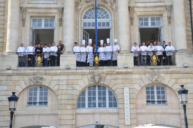 Les chefs invités du 8ème déjeuner des chefs au restaurant Le Gabriel à Bordeaux.