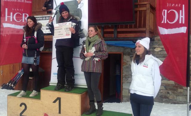 Podium féminin : de g à d, Manon Grandclemen, Kristina Aguerre et Marion Peyroche.