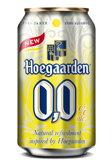 Hoegaarden 0,0 % est une déclinaison sans alcool de la bière blanche Hoegaarden.