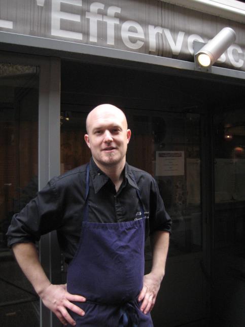 Christophe Hubert milite pour une cuisine du marché, 'en fonction de l'envie du moment, dans le respect du produit'.