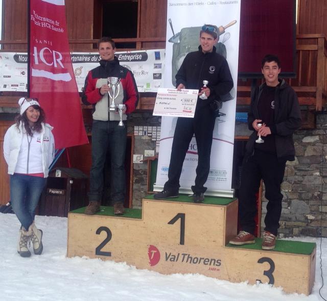 Sur le podium masculin, de g à d : Victor Florente, Romain Girault et Alexandre Braglia.